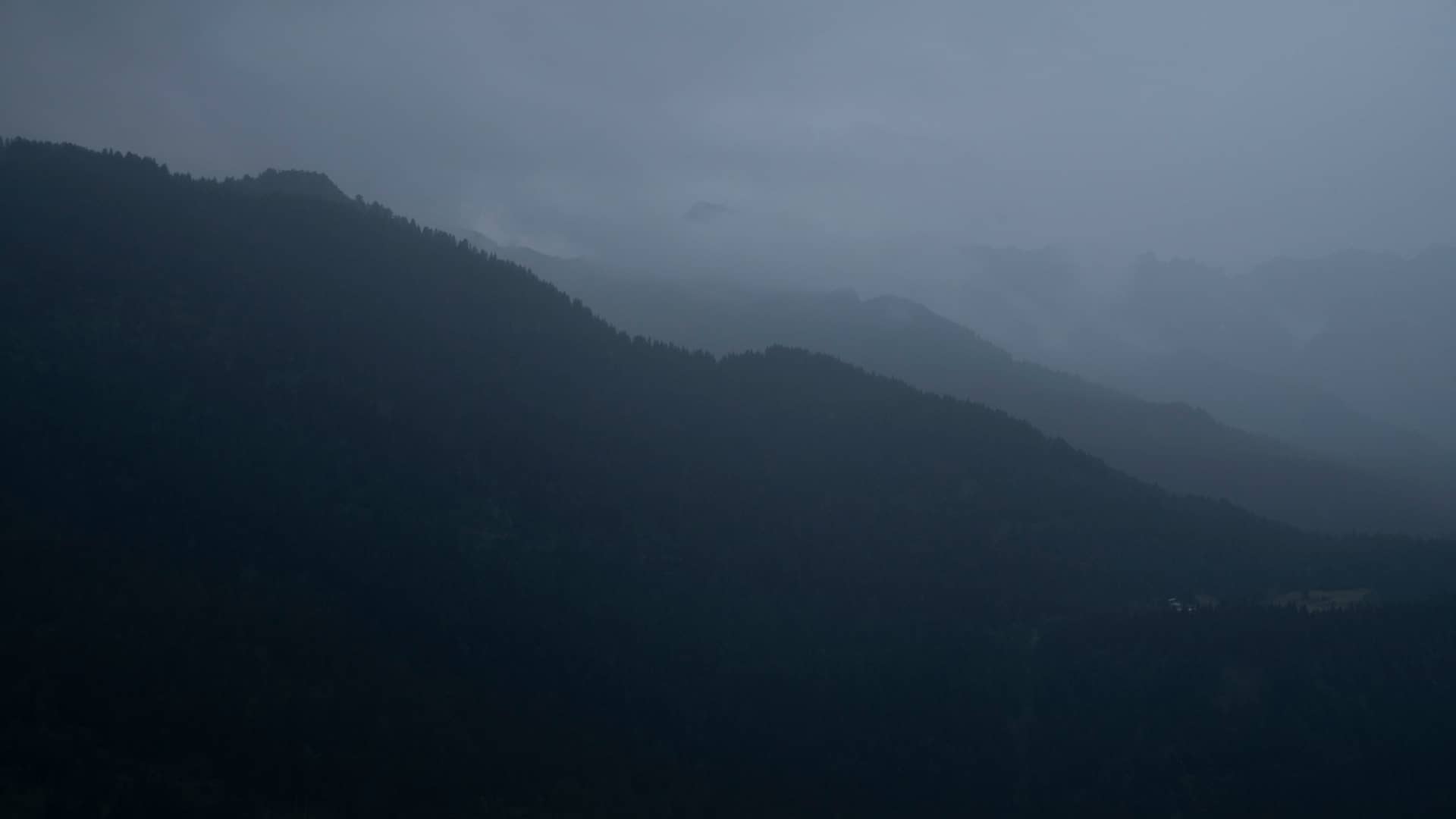 Landscape in rainy Ticino